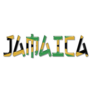 Jamaica Flag Text Illustration Sticker