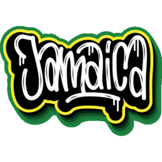 Jamaica Hand Lettering Graffiti Sticker