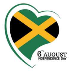 Jamaica Independence Day Heart Sticker