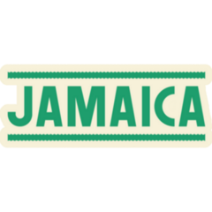Jamaica Inscription Green Font Sticker