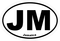 Jamaica Jm Oval Sticker