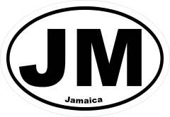 Jamaica Jm Oval Sticker