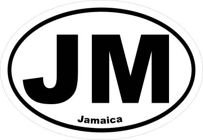 Jamaica Jm Oval Sticker