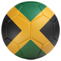 Jamaica Team Flag Soccer Ball Sticker