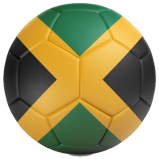 Jamaica Team Flag Soccer Ball Sticker