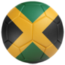 Jamaica Team Flag Soccer Ball Sticker