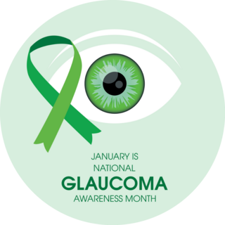 January Is National Glaucoma Awareness Month Sticker