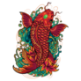 Japan Brilliant Koi Fish Sticker