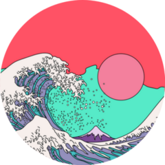 Japan Great Wave On Mount Fuji Pop Art Sticker