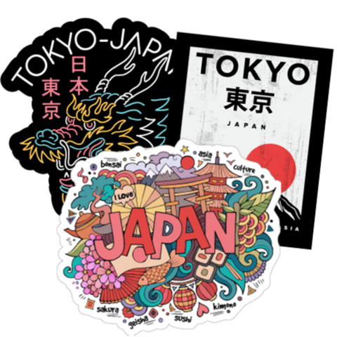 Japan Stickers and Decals | Free Shipping