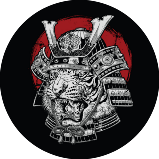 Japan Tiger Samurai Detailed Sticker