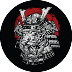 Japan Tiger Samurai Detailed Sticker
