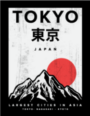 Japan, Tokyo Travel Theme Sticker