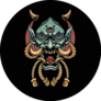 Japan Traditional Mask Tattoo Sticker