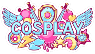 Japanese Anime Cosplay Text Sticker