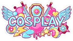 Japanese Anime Cosplay Text Sticker