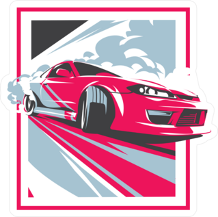 Japanese Drift Burnout Car Sticker
