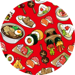 Japanese Food Pattern Sticker