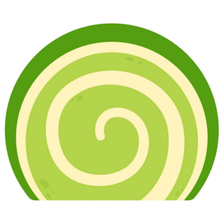 Japanese Matcha Roll Cake Slice Sticker