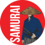Japanese Samurai In Traditional Costume Sticker
