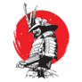 Japanese Samurai Soldier Sticker
