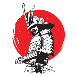 Japanese Samurai Soldier Sticker