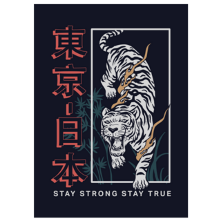 Japanese Tiger Detailed Sticker