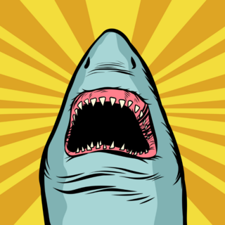 Jaws Shark Sticker