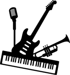 Jazz Instruments Sticker