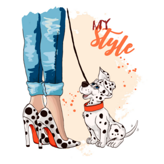 Jean Leg Dalmatian Sticker