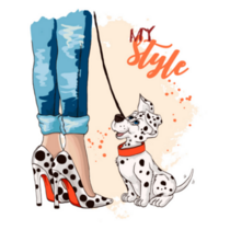 Jean Leg Dalmatian Sticker