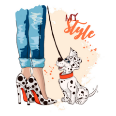Jean Leg Dalmatian Sticker