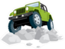 Jeep Driving Over Rocks Sticker