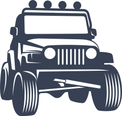 Jeep With Light Bar Sticker