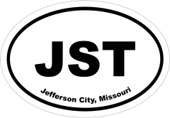Jefferson City, Missouri Oval Stickers
