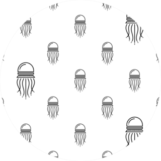 Jellyfish Icon Pattern Sticker