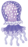 Jellyfish Icon Spotted Sticker