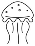 Jellyfish Linear Icon Sticker