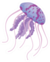 Jellyfish Purple Cartoon Sticker