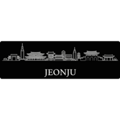 Jeonju South Korea Black Sticker