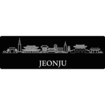 Jeonju South Korea Black Sticker