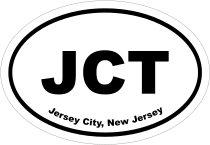 Jersey City, New Jersey Oval Stickers