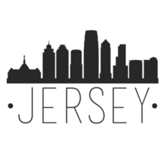 Jersey City New Jersey Skyline Sticker