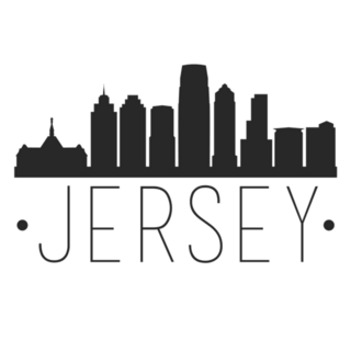 Jersey City New Jersey Skyline Sticker