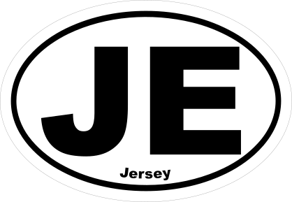 Jersey Je Oval Sticker