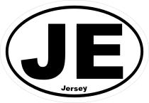 Jersey Je Oval Sticker