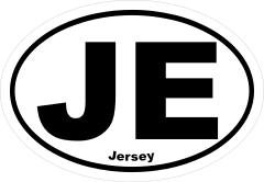 Jersey Je Oval Sticker