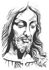 Jesus Christ Illustration Sticker
