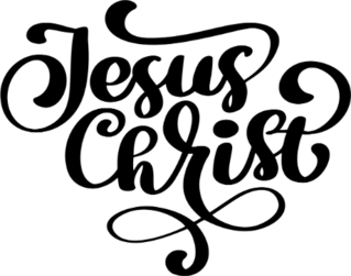 Jesus Christ Lettering Sticker