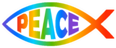 Jesus Fish Rainbow Ichthus Pride Peace Symbol Sticker